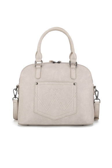 Wrangler Dome Satchel Crossbody Purse for Women in Beige