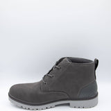 Xray Shoes Lace Up Lug Boots for Men in Grey
