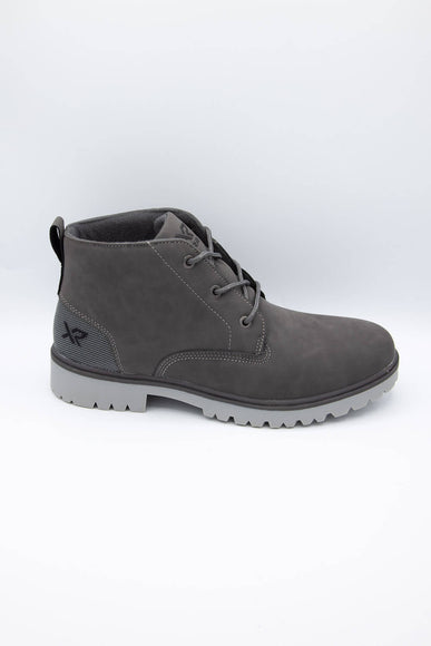 Xray Shoes Lace Up Lug Boots for Men in Grey