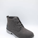 Xray Shoes Lace Up Lug Boots for Men in Grey