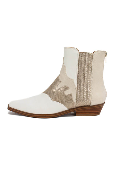 Yellow Box Willis Western Booties for Women in Ivory
