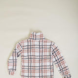 Youth Plaid Sherpa Shacket for Girls in Pink 