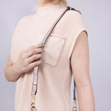 Half Moon Shoulder Bag for Women in Mauve