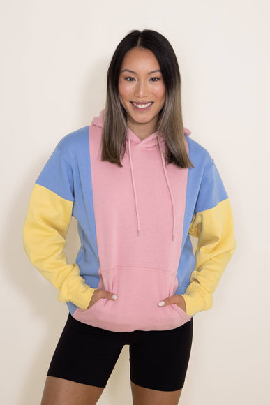 1897 Active Color Block Hoodie for Women in Pink