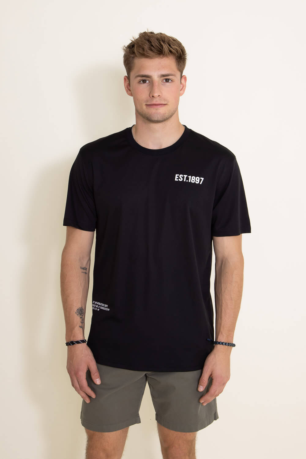 Est. 1897 Tech T-Shirt for Men in Black | CTME694S-BLK – Glik's