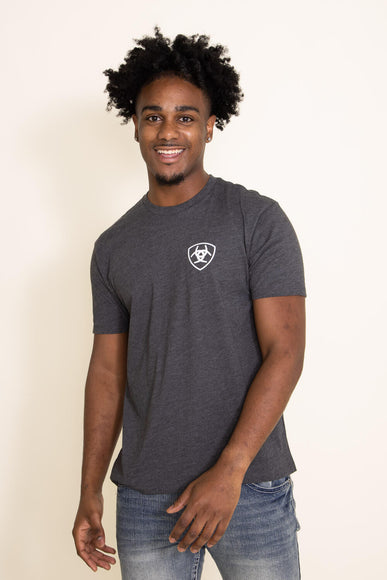 Ariat Woodgrain Shield T-Shirt for Men in Grey
