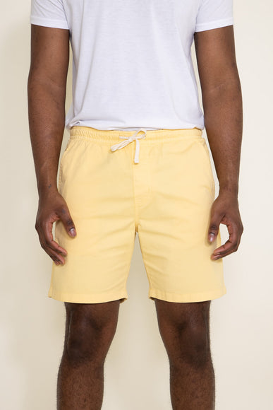 Poplin Volley Shorts for Men in Pale Yellow