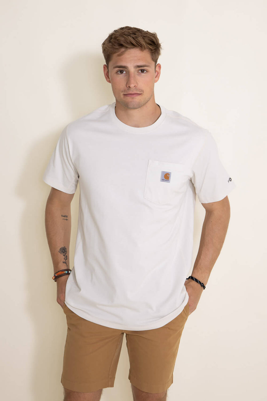 Carhartt Force Relaxed Fit Midweight Pocket T-Shirt for Men in Malt Wh –  Glik's