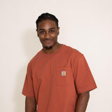 Carhartt K87 T-Shirt for Men in Terracotta Orange