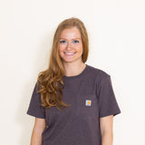 Carhartt Loose Fit Heavyweight Pocket T-Shirt for Women in Purple