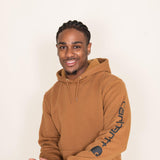 Carhartt Logo Sleeve Hoodie for Men in Brown