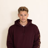 Carhartt Logo Sleeve Hoodie for Men in Port Maroon