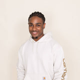 Carhartt Logo Sleeve Hoodie for Men in White