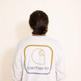Carhartt Long Sleeve Loose Fit Pocket Tee for Men in White