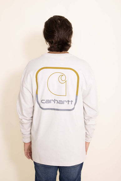 Carhartt Long Sleeve Loose Fit Pocket Tee for Men in White