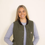 Carhartt Relaxed Fit Canvas Insulated Vest for Women in Green