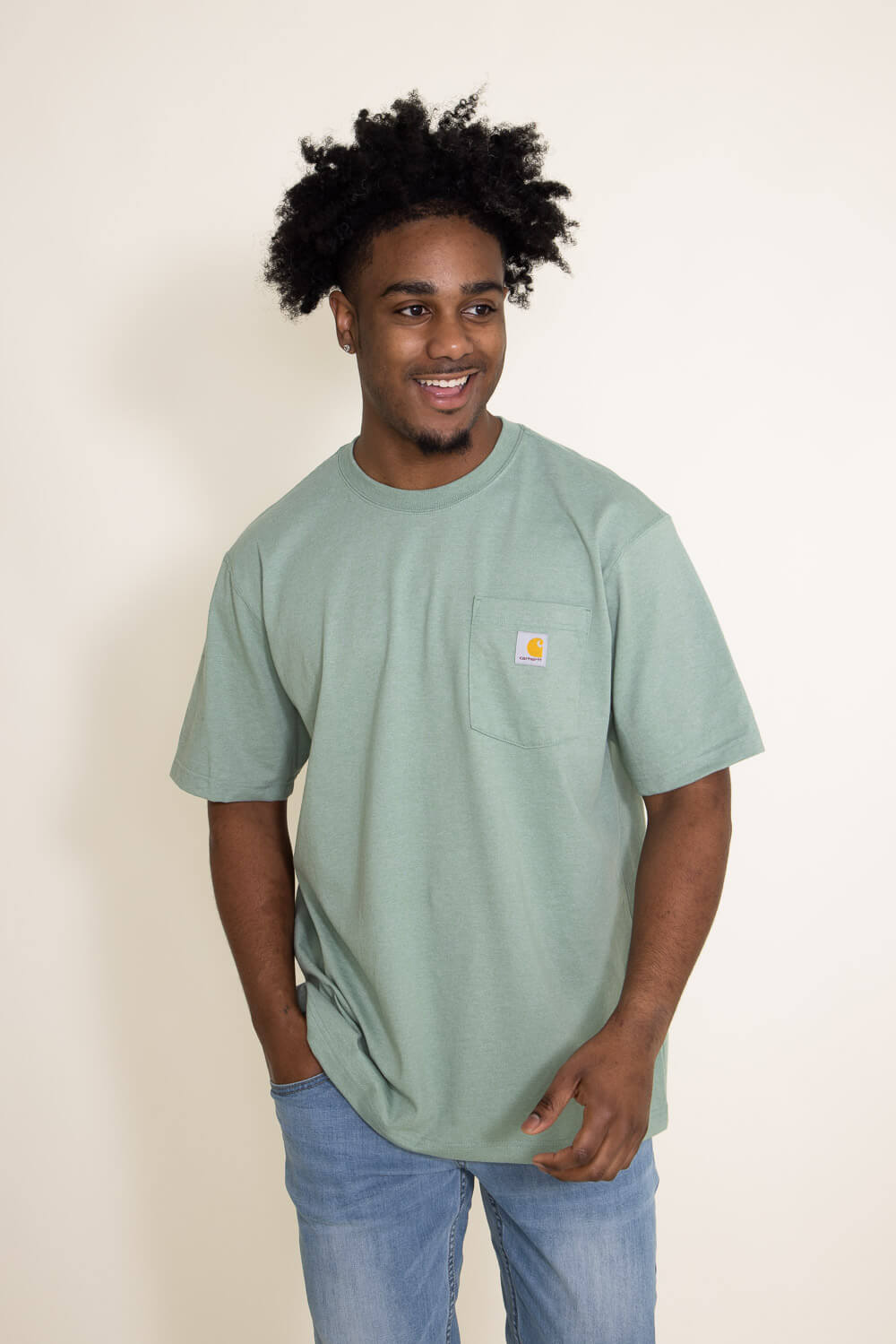 Carhartt Relaxed Heavyweight Dog Graphic T-Shirt for Men in Green