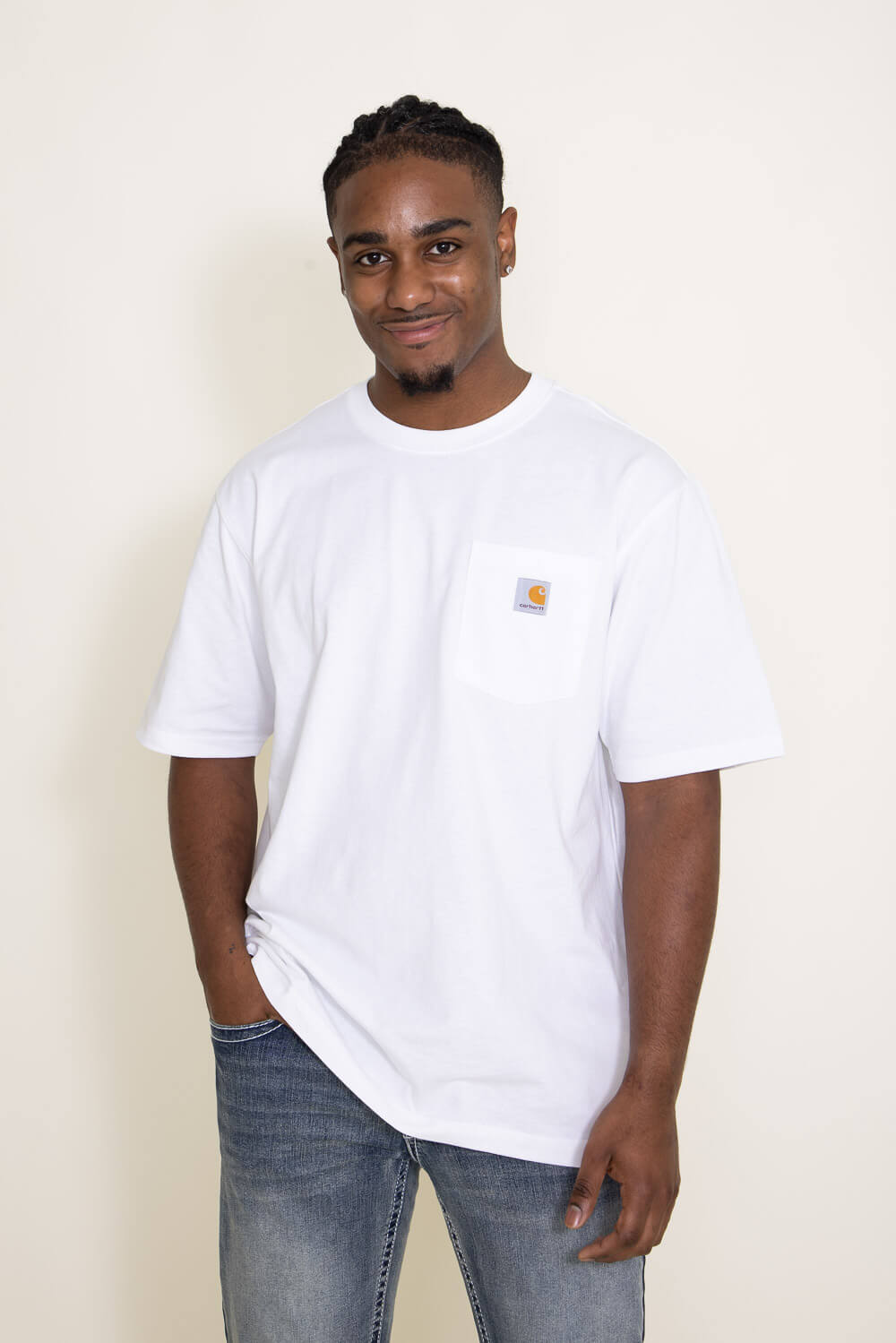 Pocket T-Shirt Men in White | K87-WHT WHITE – Glik's