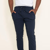 Copper & Oak Elastic File Tech Jogger Pants for Men in Blue