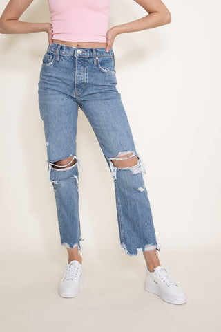 Free People Tapered Baggy Boyfriend Jeans for Women