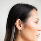 Gold Hoop Shape Earrings