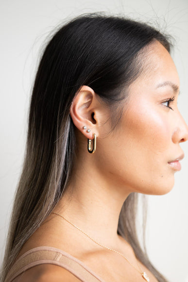 Gold Hoop Shape Earrings
