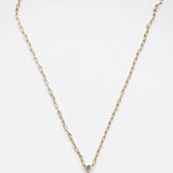 Gold Paperclip Chain Dangle Necklace