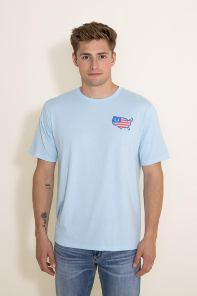Huk Fishing American Huk T-Shirt for Men in Blue