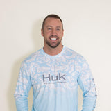Huk Fishing Icon X Inside Reef Long Sleeve T-Shirt for Men in Blue