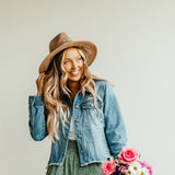 Crochet Panama Hat for Women in Brown