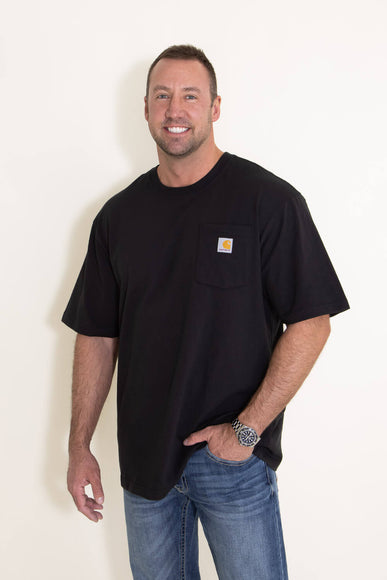 Carhartt Loose Heavyweight Camo Logo T-Shirt for Men in Black
