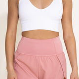 Love Tree Lined Active Shorts for Women in Pink