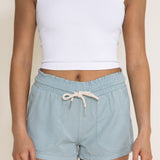 Love Tree Tencel Drawstring Shorts for Women in Blue