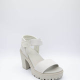 MIA Shoes Ivelisse Lug Platform Heels for Women in Off White | MH1648-OFF WHITE