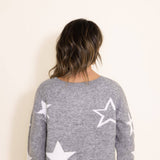 Miracle Clothing Star Sweater for Women in Grey