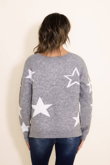 Miracle Clothing Star Sweater for Women in Grey