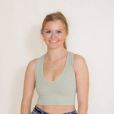 NikiBiki Plunge V-Neck Brami for Women in Green