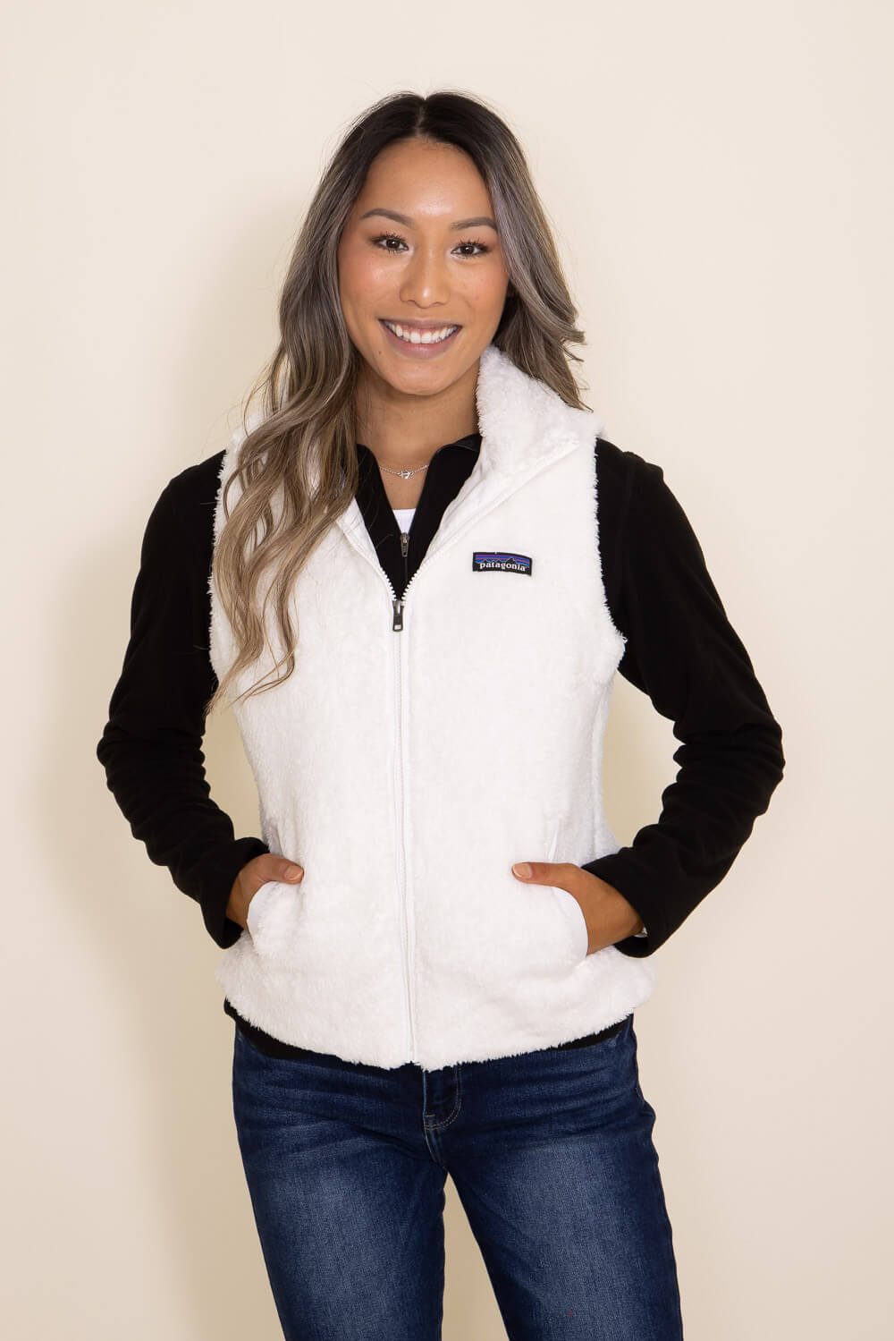 Patagonia vest womens white Clearance