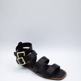 Qupid Shoes Indigo Gladiator Sandals for Women in Black