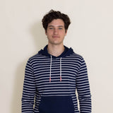 Simply Southern Stripe Lightweight Hoodie for Men in Navy Blue