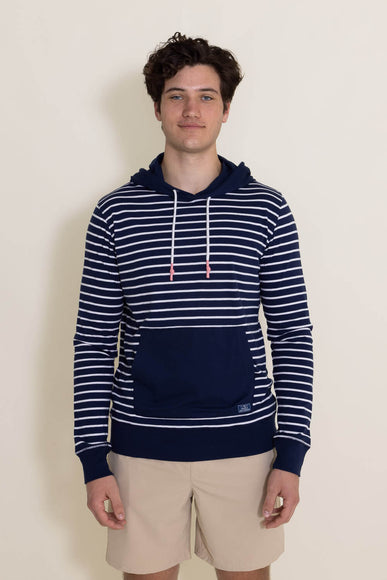 Simply Southern Stripe Lightweight Hoodie for Men in Navy Blue