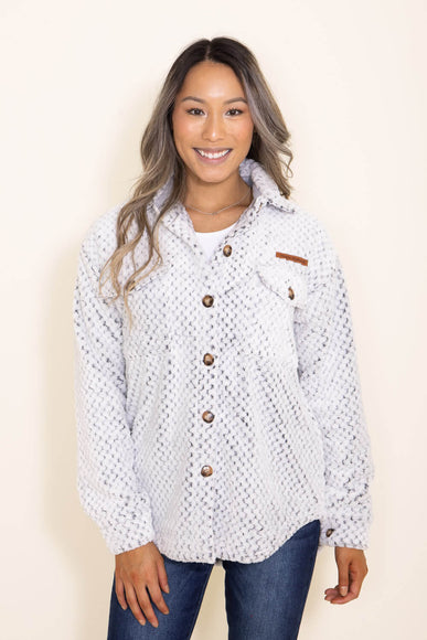 Womens Simply Southern Soft Shacket for Women in White