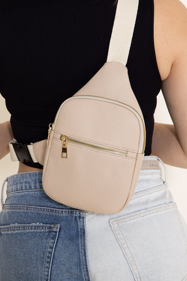 Slim Front Pocket Sling Bag for Women in Beige | TG10421-BEIGE