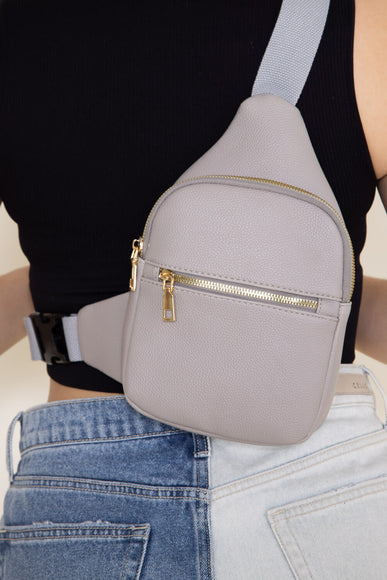 Slim Front Pocket Sling Bag for Women in Light Grey | TG10421-LTGREY