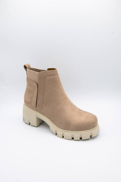 Soda Shoes Rita Lug Booties for Women in Brown