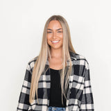 Thread & Supply Baxter Plaid Button Up Top for Women in Black