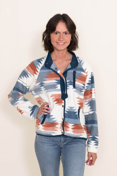 Thread & Supply Braxton Shacket for Women in Aztec Blue