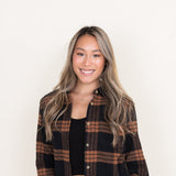 Thread & Supply Rosalind Plaid Button Up Shirt for Women in Black