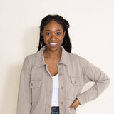 Thread & Supply Cyrus Shacket for Women in Moss Grey