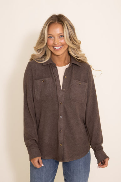 Thread & Supply Lewis Button Up Shirt for Women in Brown